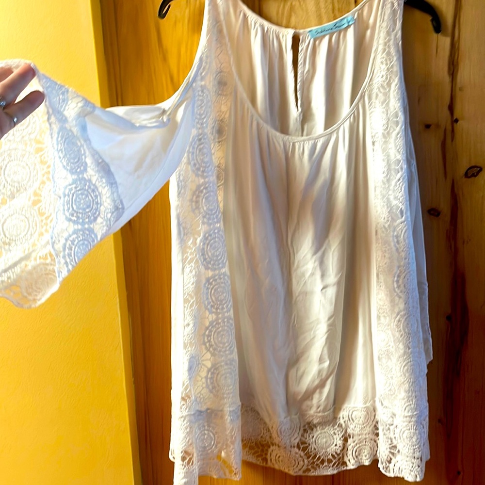 Solitaire Swim Lacey‎ White coverup sz sm